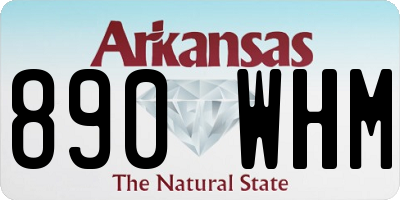 AR license plate 890WHM