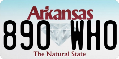 AR license plate 890WHO