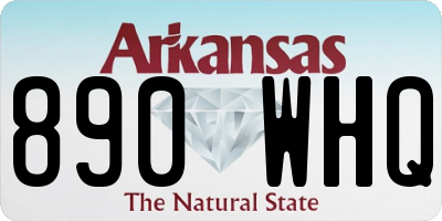 AR license plate 890WHQ