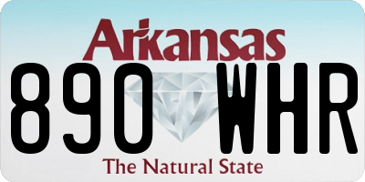 AR license plate 890WHR