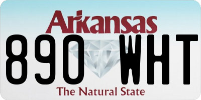 AR license plate 890WHT
