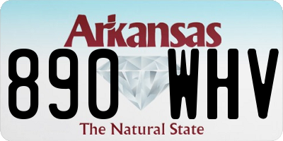 AR license plate 890WHV