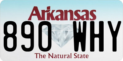 AR license plate 890WHY