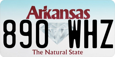 AR license plate 890WHZ