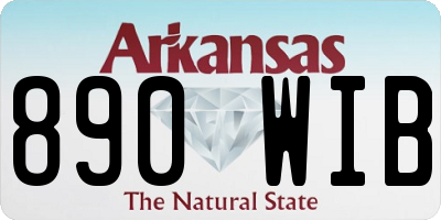 AR license plate 890WIB
