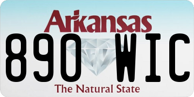 AR license plate 890WIC