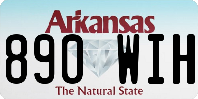 AR license plate 890WIH