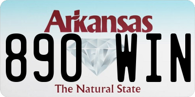 AR license plate 890WIN