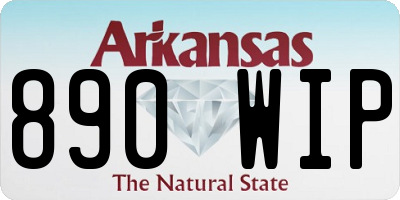 AR license plate 890WIP