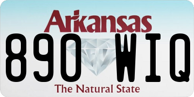 AR license plate 890WIQ