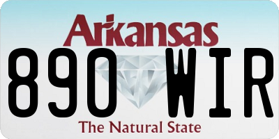 AR license plate 890WIR