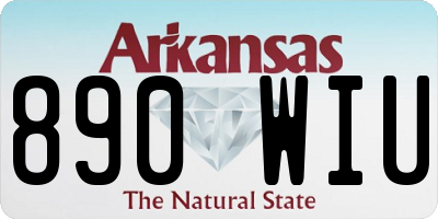 AR license plate 890WIU