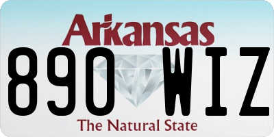 AR license plate 890WIZ