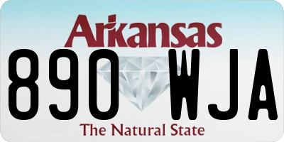 AR license plate 890WJA