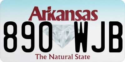 AR license plate 890WJB
