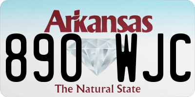 AR license plate 890WJC