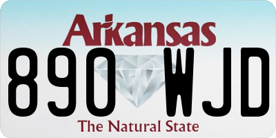 AR license plate 890WJD