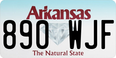 AR license plate 890WJF