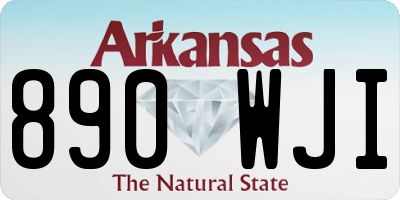 AR license plate 890WJI