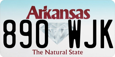 AR license plate 890WJK