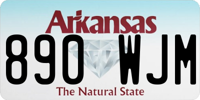 AR license plate 890WJM