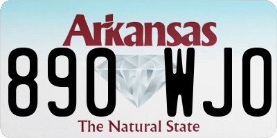AR license plate 890WJO