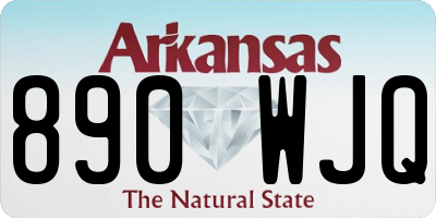 AR license plate 890WJQ
