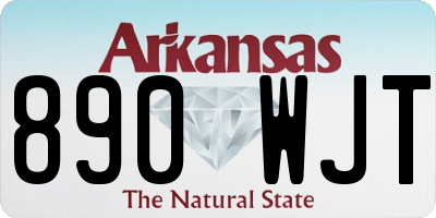 AR license plate 890WJT
