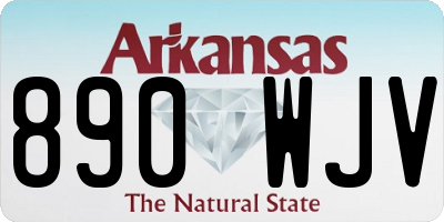 AR license plate 890WJV