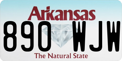 AR license plate 890WJW