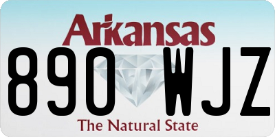 AR license plate 890WJZ
