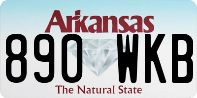 AR license plate 890WKB