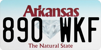 AR license plate 890WKF
