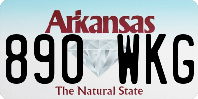 AR license plate 890WKG