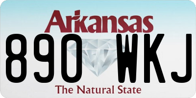AR license plate 890WKJ