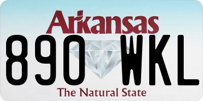 AR license plate 890WKL