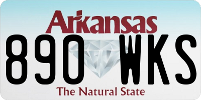 AR license plate 890WKS