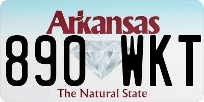 AR license plate 890WKT