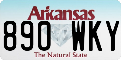 AR license plate 890WKY
