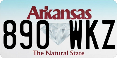 AR license plate 890WKZ