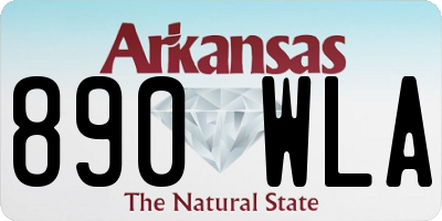 AR license plate 890WLA