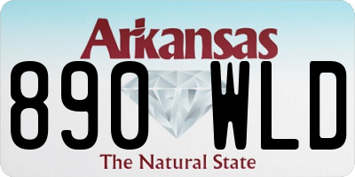 AR license plate 890WLD