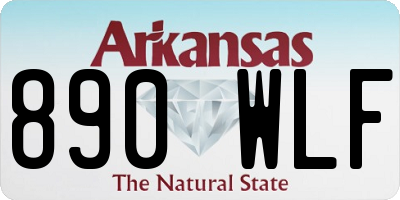 AR license plate 890WLF