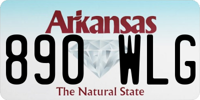 AR license plate 890WLG