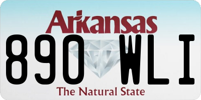 AR license plate 890WLI