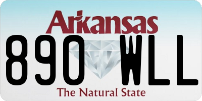 AR license plate 890WLL