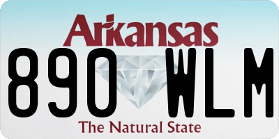 AR license plate 890WLM