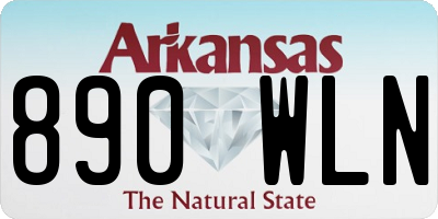 AR license plate 890WLN