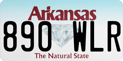 AR license plate 890WLR