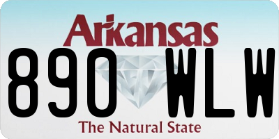 AR license plate 890WLW
